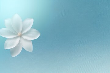 Fototapeta premium white flower on blue background made by midjourney