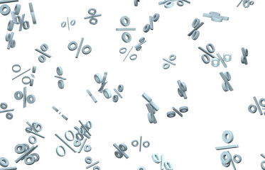 3d Sales icons floating in the air 3D rendering