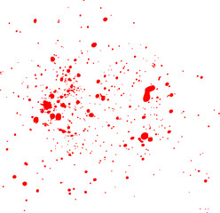 Red Color Paint Splatter	
