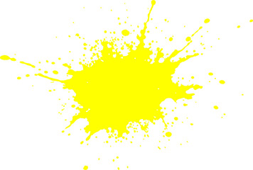 Yellow Color Paint Splatter	
