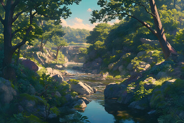 river in the forest-nature concept