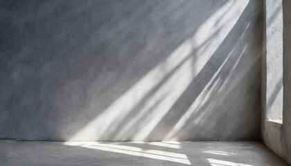 minimalistic background with copy space of empty beige brown wall with sun rays for presentation, texture