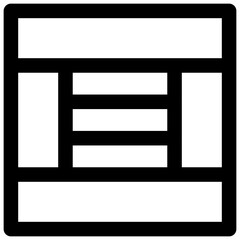 Crate. Editable stroke vector icon.