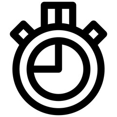 Stopwatch. Editable stroke vector icon.