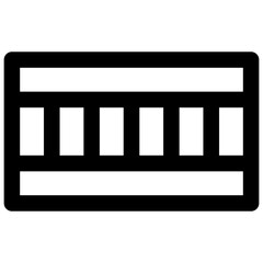 Shipping container. Editable stroke vector icon.