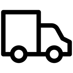 Truck. Editable stroke vector icon.