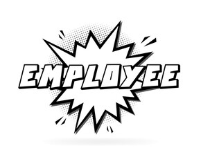 Employee banner. Explosion Icon. Flat style. Vector illustration.