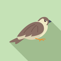 Simple illustration of a small bird standing, great for projects about birds, nature, and wildlife