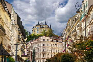 Street in Karlovy Vary, Czech repablic