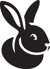 Rabbit head vector art illustration