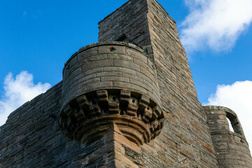 Old ruins of the abbey in Kirkwall Scotland stone walls, archbishop palace, religious place