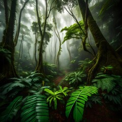 Naklejka premium tropical jungle