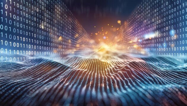 Binary code particle wave