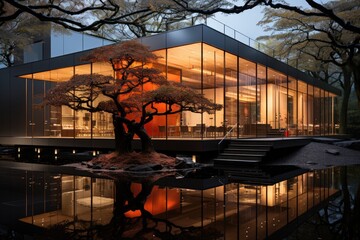 Contemporary art shining in Kyoto., generative IA