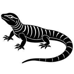 desert monitor vector silhouette 
