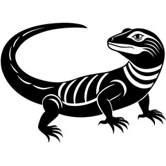 desert monitor vector silhouette 