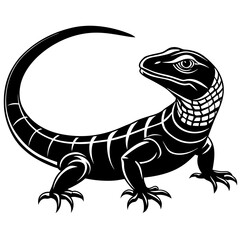 desert monitor vector silhouette 