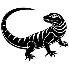 desert monitor vector silhouette 