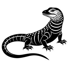 desert monitor vector silhouette 