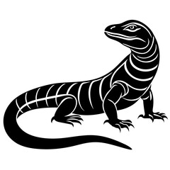 desert monitor vector silhouette 