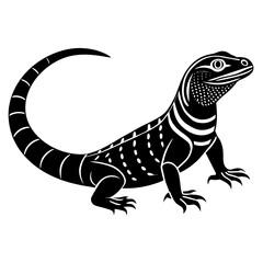 desert monitor vector silhouette 