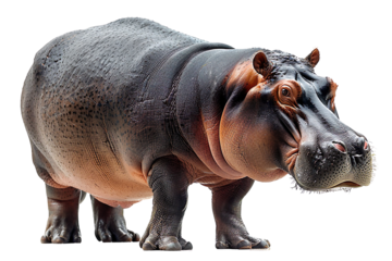 hippopotamus isolated on white background, transparent background
