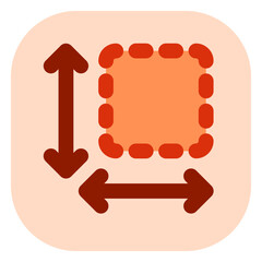 Editable size, area measurement vector icon. Part of a big icon set family. Perfect for web and app interfaces, presentations, infographics, etc