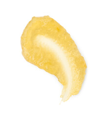 Tasty sweet jam isolated on white, top view