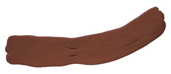 Plasticine is a brown brush isolated on a transparent background.