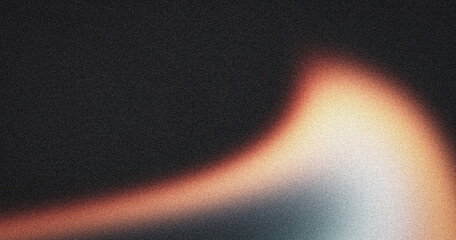 Grainy texture background, white orange gray abstract color wave, black backdrop noisy dark banner poster header cover design