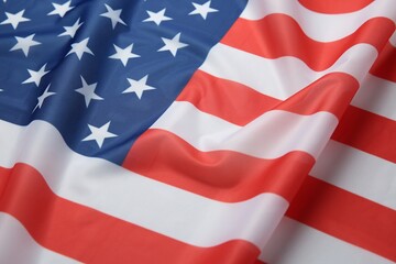 Obraz premium Flag of USA as background, closeup view