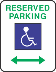 Regulatory Signs Reserved For Handicapped Parking