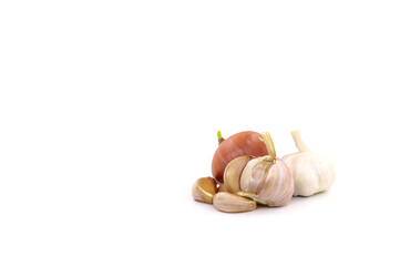 garlic isolated on white background