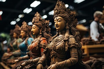 Fototapeta premium Stunning exhibition at the Bangkok National Museum., generative IA