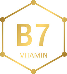 Vitamin b7 golden icon
