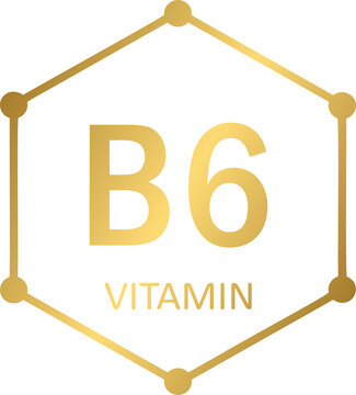Vitamin b6 golden icon