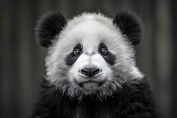 Obraz premium Baby panda head close up