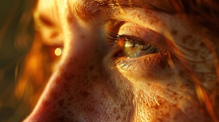 Sunburned skin close-up, redness, detailed texture, summer effect