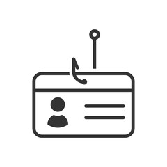 Phishing Vector Icon. Stealing Sensitive and Personal Information. Cybercriminal Tactic, Cyber Attack that involves Fraudulent Attempts.