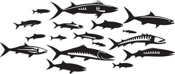 Barracuda silhouette vector Group