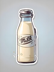bottle of milk 2D