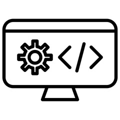 Programmer Code Line Icon