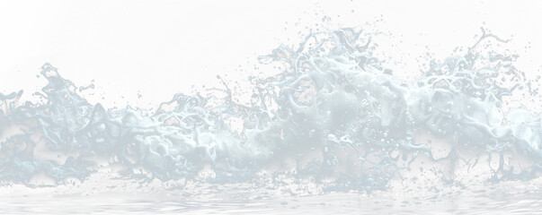 water splash. Transparent background PNG. Crashing wave. White splash of ocean water. Crashing wave. Foamy burst with droplets. Set 07