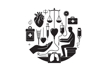 Organ Silhouette Vector illustration