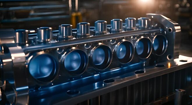 Chromed Engine Block