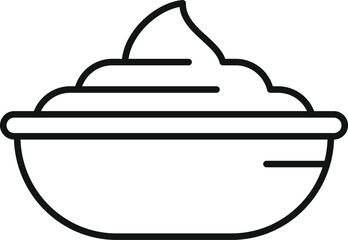 Bowl full of delicious creamy sauce is waiting to be eaten