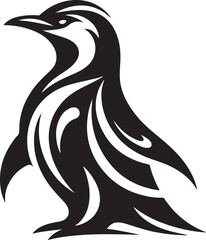 Fototapeta premium Penguin silhouette vector illustration.eps