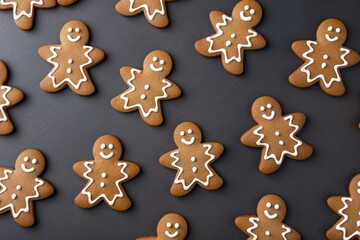 Colorful christmas gingerbread and candy abstract background for festive holiday celebration