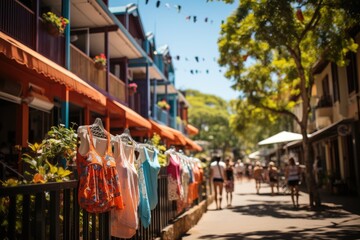 Street Hastings Charm by the sea in Noosa., generative IA