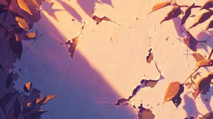 torn paper clipart with some leaves near the paper